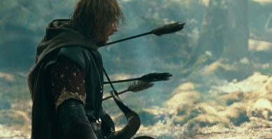 la partida de boromir las dos torres